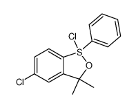 1,5-Dichloro-3,3-dimethyl-1-phenyl-1,3-dihydro-1λ4-benzo[c][1,2]oxathiole Structure