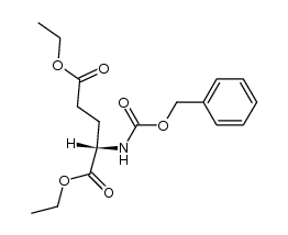 2-benzyloxycarbonylamino-pentanedioic acid diethyl ester结构式