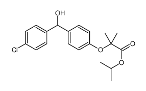 propan-2-yl 2-[4-[(4-chlorophenyl)-hydroxymethyl]phenoxy]-2-methylpropanoate结构式