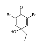 2,6-dibromo-4-ethyl-4-hydroxycyclohexa-2,5-dien-1-one Structure