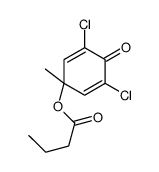 (3,5-dichloro-1-methyl-4-oxocyclohexa-2,5-dien-1-yl) butanoate结构式