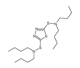 N-butyl-N-[[5-(dibutylamino)sulfanyl-1,3,4-thiadiazol-2-yl]sulfanyl]butan-1-amine Structure