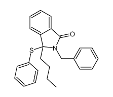 2-benzyl-3-butyl-3-phenylsulfanylisoindol-1-one Structure
