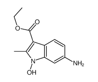 ethyl 6-amino-1-hydroxy-2-methylindole-3-carboxylate结构式