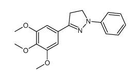 2-phenyl-5-(3,4,5-trimethoxyphenyl)-3,4-dihydropyrazole Structure