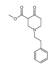 N-苯乙基-3-羧酸甲酯-4-哌啶酮结构式
