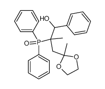 4-diphenylphosphinoyl-5-hydroxy-4-methyl-5-phenylpentan-2-one ethylene acetal结构式