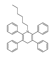 1-hexyl-2,3,5,6-tetraphenyl-1,4-dihydropyridine Structure
