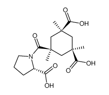 (1R,3S,5r)-5-((S)-2-carboxypyrrolidine-1-carbonyl)-1,3,5-trimethylcyclohexane-1,3-dicarboxylic acid结构式