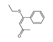 (E)-4-(ethylthio)-4-phenylbut-3-en-2-one结构式