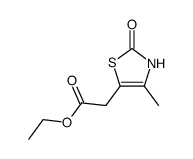 (4-methyl-2-oxo-2,3-dihydro-thiazol-5-yl)-acetic acid ethyl ester结构式