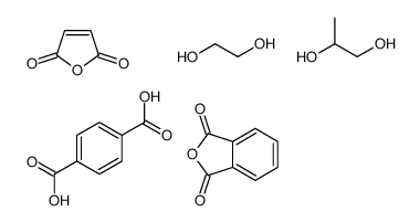 2-benzofuran-1,3-dione,ethane-1,2-diol,furan-2,5-dione,propane-1,2-diol,terephthalic acid结构式