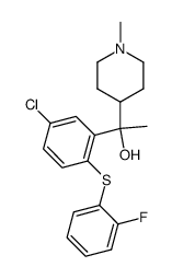 1-(5-chloro-2-((2-fluorophenyl)thio)phenyl)-1-(1-methylpiperidin-4-yl)ethan-1-ol结构式