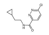 6-氯-N-(2-环丙基乙基)吡嗪-3-羧酰胺结构式
