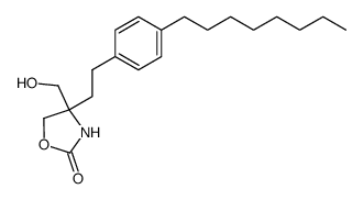 (R/S)-4-hydroxymethyl-4-[2-(4-octylphenyl)ethyl]oxazolidin-2-one Structure
