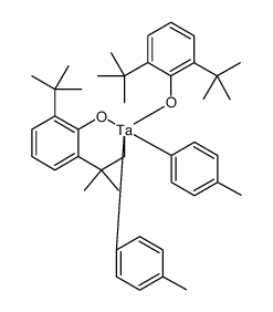 Tantalum, [2,6-bis(1,1-dimethylethyl)phenolato][2,6-bis(1,1-dimethylethyl)phenolato(2-)]bis(4-methylphenyl) Structure