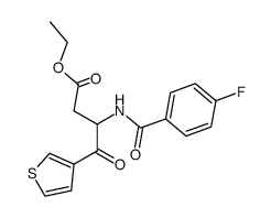 ethyl 3-[[(4-fluorobenzoyl)amino]methyl]-4-(3-thienyl)-4-oxobutyrate Structure