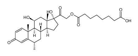 6α-methylprednisolone 21-hemisuberate Structure