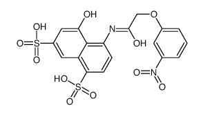 5-hydroxy-4-[[2-(3-nitrophenoxy)acetyl]amino]naphthalene-1,7-disulfonic acid结构式