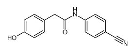N-(4-氰基苯基)-2-(4-羟苯基)乙酰胺结构式