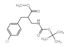 2-n-boc-2-氨基甲基-3-(4-氯苯基)-丙酸甲酯结构式