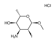Methyl 2-iodo-3-amino-2,3,6-trideoxy-α-L-altropyranoside hydrochloride结构式