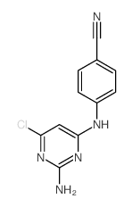 4-[(2-amino-6-chloro-pyrimidin-4-yl)amino]benzonitrile structure