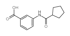 3-[(环戊基羰基)氨基]苯甲酸结构式