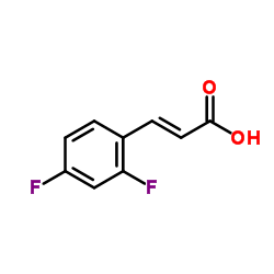 (2E)-3-(2,4-Difluorophenyl)acrylic acid Structure