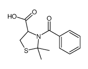 3-benzoyl-2,2-dimethyl-1,3-thiazolidine-4-carboxylic acid Structure