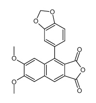 6,7-Dimethoxy-1-(3,4-methylendioxyphenyl)-naphthalin-2,3-dicarbonsaeureanhydrid Structure