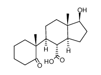17β-Hydroxy-5-oxo-5,7-seco-6-nor-androstan-7-saeure Structure