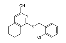 1-(2-chlorobenzylsulfanyl)-5,6,7,8-tetrahydroisoquinolin-3-ol结构式