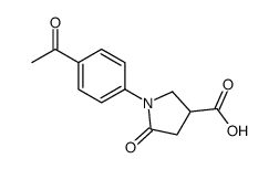 1-(4-乙酰基苯基)-5-氧代吡咯烷-3-羧酸结构式