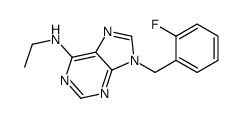 N-ethyl-9-[(2-fluorophenyl)methyl]purin-6-amine结构式