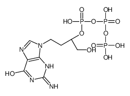 [(2R)-4-(2-amino-6-oxo-3H-purin-9-yl)-1-hydroxybutan-2-yl] [hydroxy(phosphonooxy)phosphoryl] hydrogen phosphate Structure