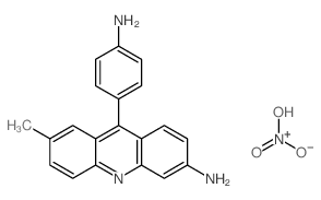 9-(4-aminophenyl)-7-methyl-acridin-3-amine; dihydroxy-oxo-azanium结构式