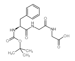 N-[(2-甲基-2-丙基)氧基]羰基 苯丙氨酰甘氨酰甘氨酸结构式