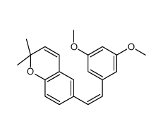 6-[(E)-2-(3,5-dimethoxyphenyl)ethenyl]-2,2-dimethylchromene结构式