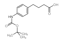 4-(4-((叔丁氧基羰基)氨基)苯基)丁酸结构式