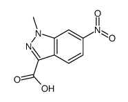 1-甲基-6-硝基-1H-吲唑-3-羧酸结构式