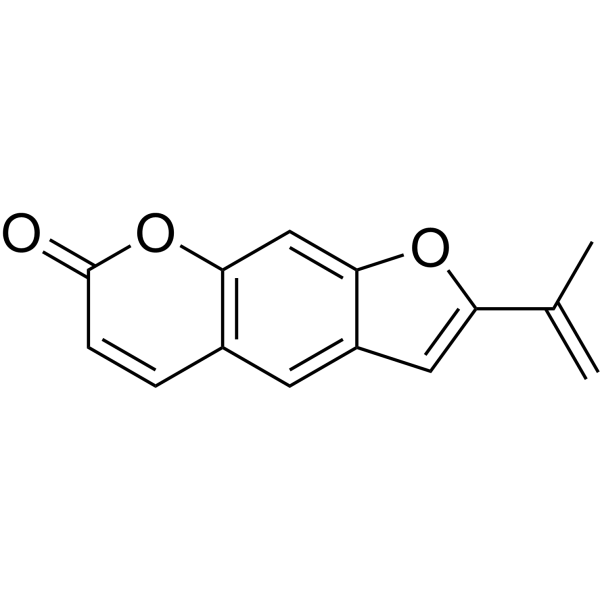 2-Isopropenyl-7H-furo[3,2-g][1]benzopyran-7-one结构式