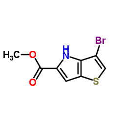 3-溴-4h-噻吩并[3,2-b]吡咯-5-羧酸甲酯结构式