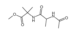 N-Acetyl-L-alanyl-α-aminoisobutyric acid methyl ester结构式