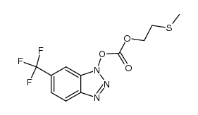 2-(methylthio)ethyl (6-(trifluoromethyl)-1H-benzo[d][1,2,3]triazol-1-yl) carbonate结构式