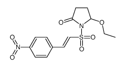 5-ethoxy-1-[2-(4-nitrophenyl)ethenylsulfonyl]pyrrolidin-2-one结构式