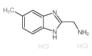 (5-甲基-1H-苯并咪唑-2-基)甲胺双盐酸盐结构式