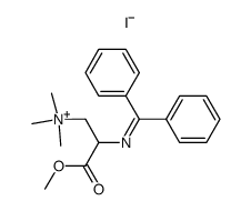 2-((diphenylmethylene)amino)-3-methoxy-N,N,N-trimethyl-3-oxopropan-1-aminium iodide结构式