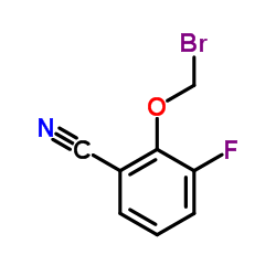 2-(Bromomethoxy)-3-fluorobenzonitrile结构式