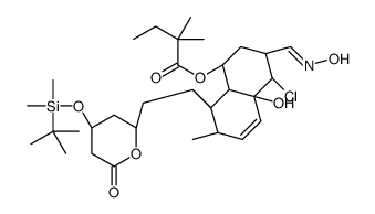 [(1S,3S,4S,4aS,7S,8S,8aS)-8-[2-[(2R,4R)-4-[tert-butyl(dimethyl)silyl]oxy-6-oxooxan-2-yl]ethyl]-4-chloro-4a-hydroxy-3-[(E)-hydroxyiminomethyl]-7-methyl-2,3,4,7,8,8a-hexahydro-1H-naphthalen-1-yl] 2,2-dimethylbutanoate Structure